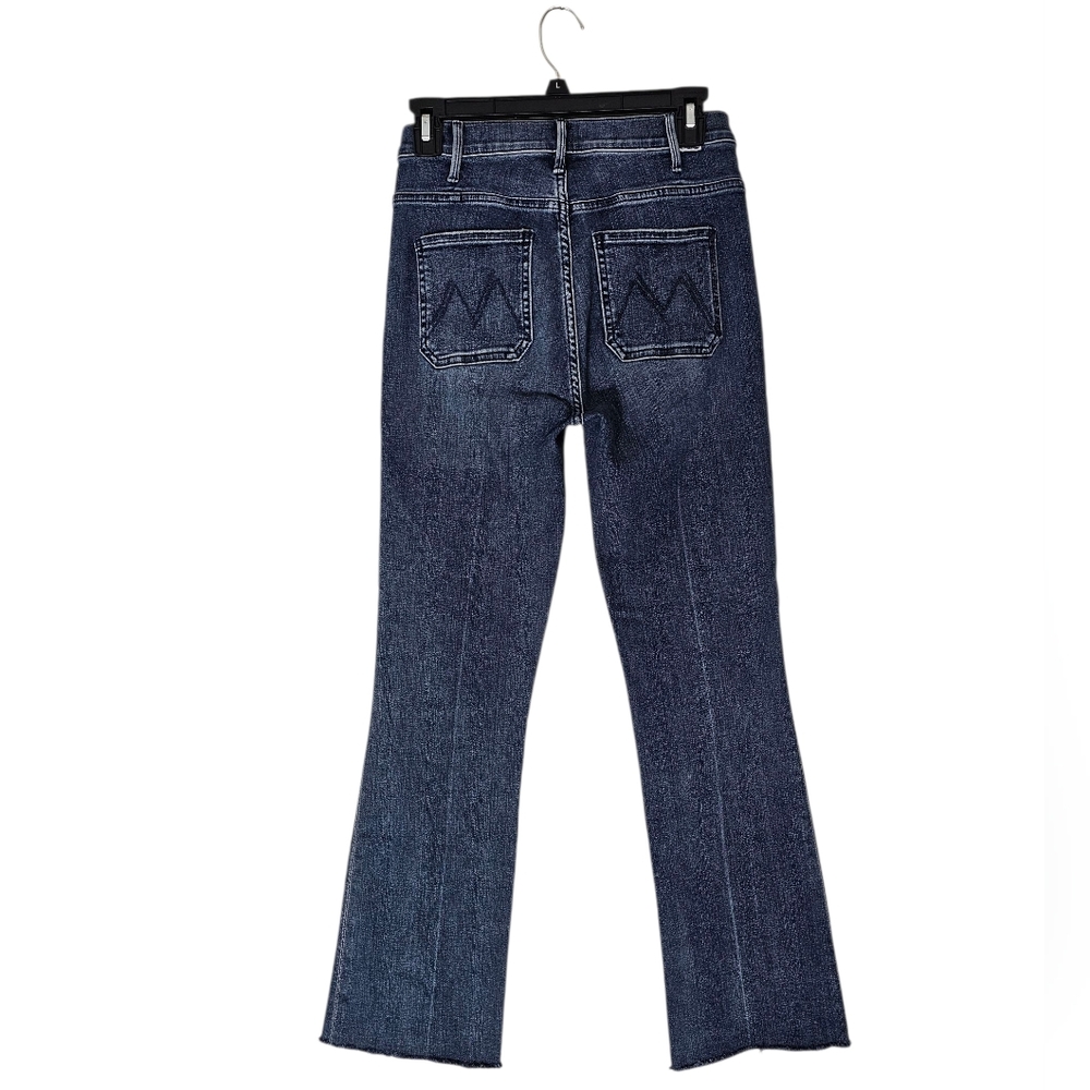 MOTHER The Hustler Ankle Fray Patch Pocket Straight Leg Blue Jeans 25 Preowned - Picture 4 of 12